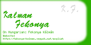 kalman fekonya business card
